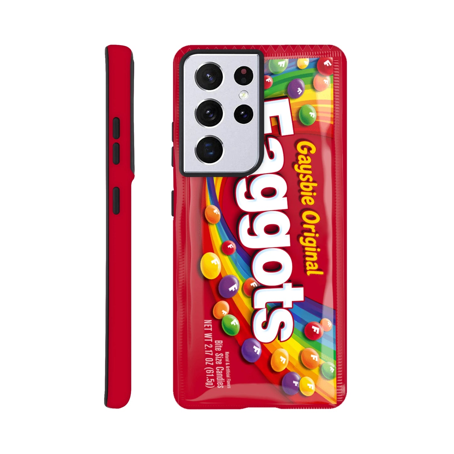 Android Case Galaxy S21 Ultra Faggots Skittles Tough Android Case ~ GAYSBIE PREMIUM MATERIALS