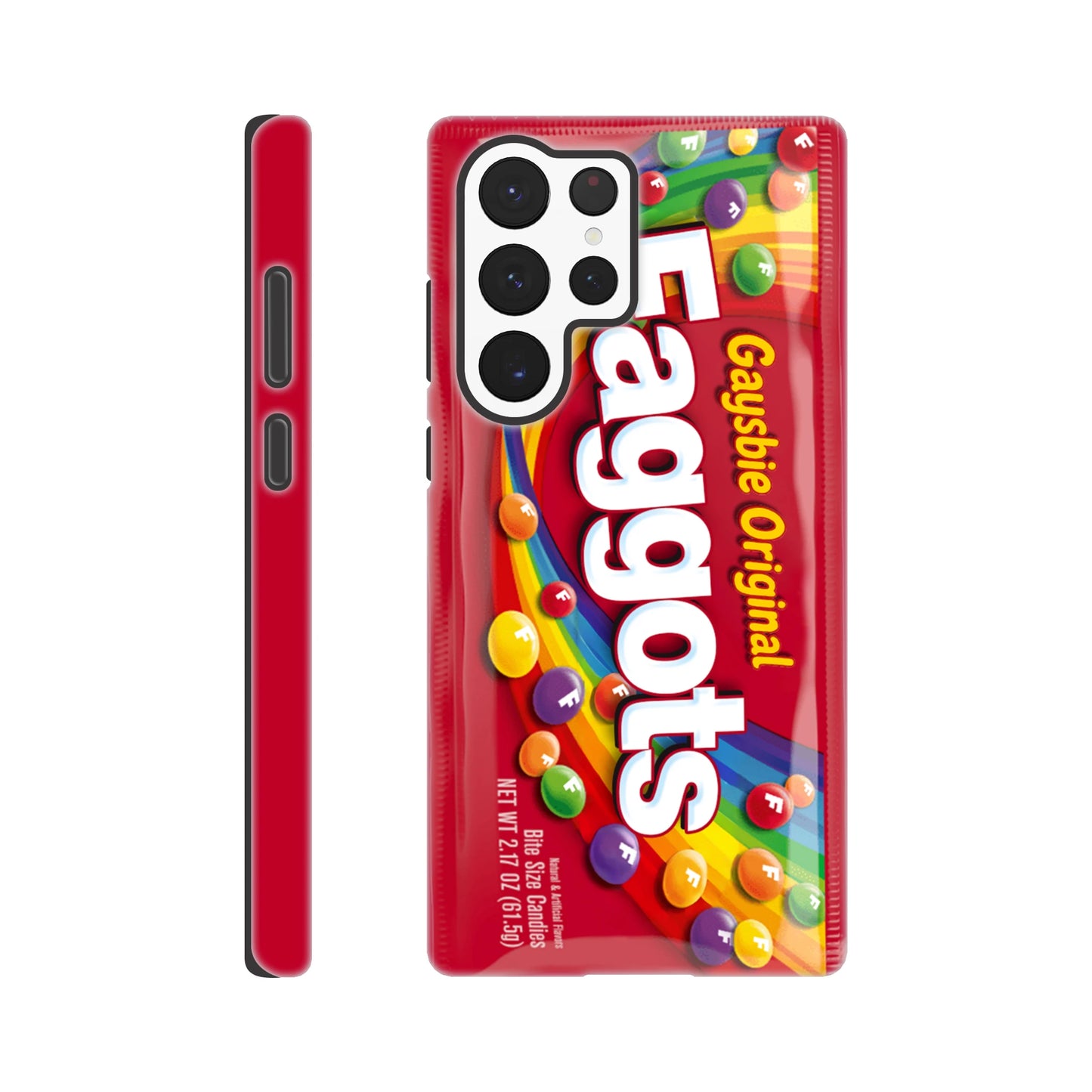 Android Case Galaxy S22 Ultra Faggots Skittles Tough Android Case ~ GAYSBIE PREMIUM MATERIALS