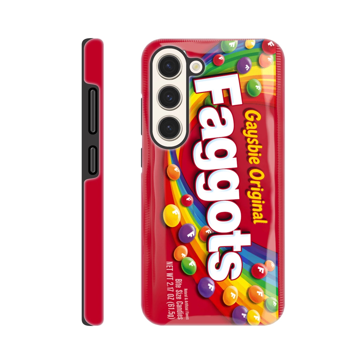 Android Case Galaxy S23 Faggots Skittles Tough Android Case ~ GAYSBIE PREMIUM MATERIALS