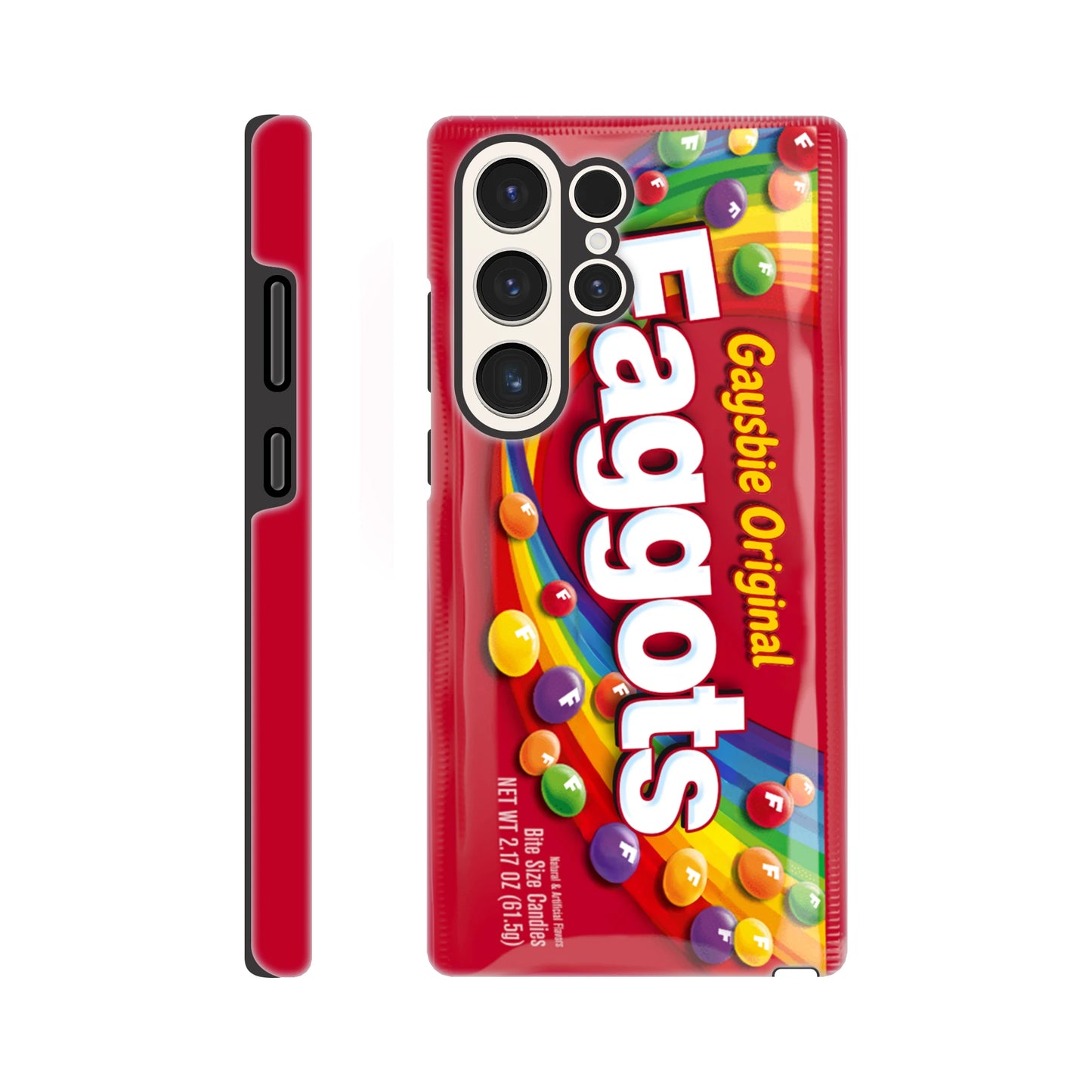 Android Case Galaxy S23 Ultra Faggots Skittles Tough Android Case ~ GAYSBIE PREMIUM MATERIALS