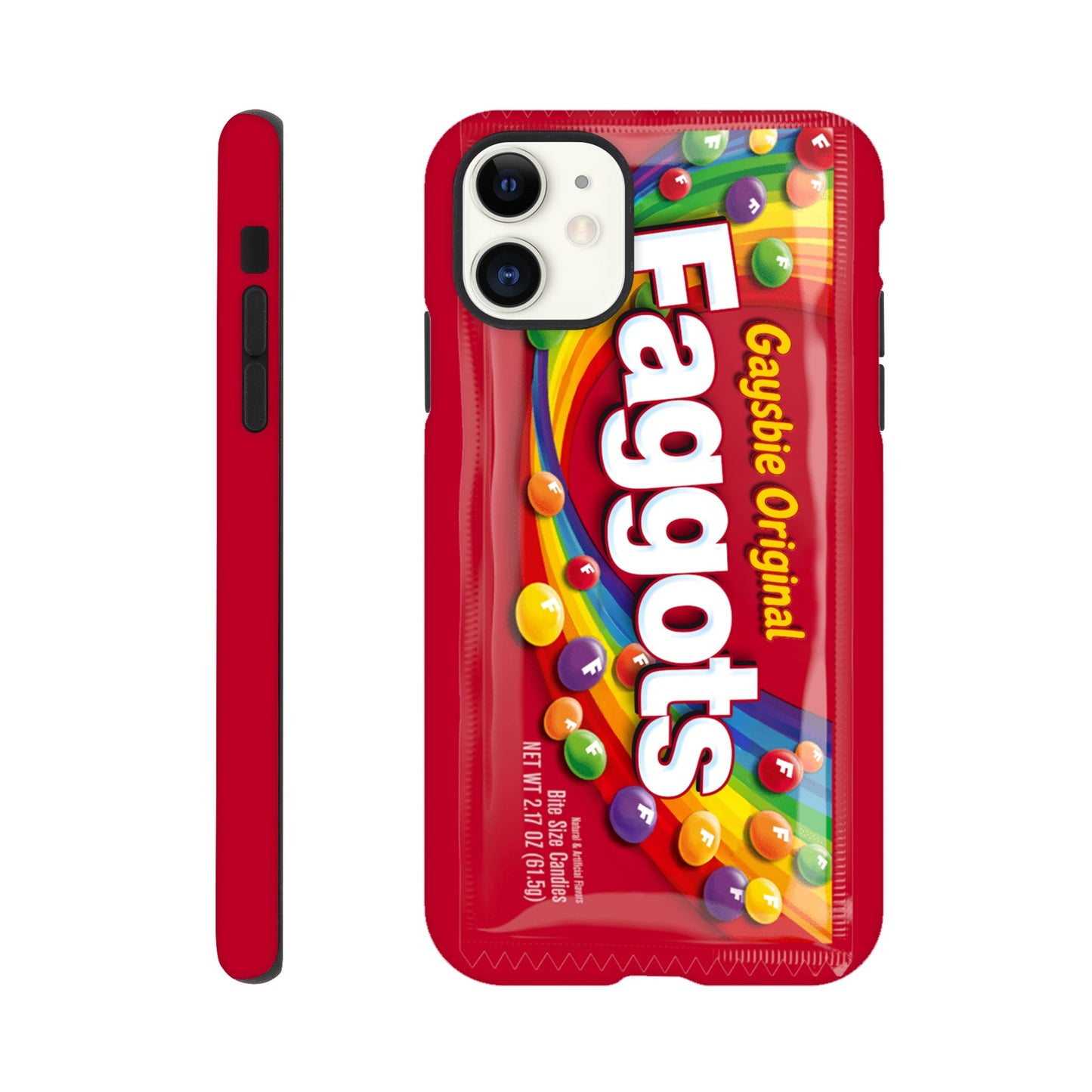 iPhone Case iPhone 11 Faggots Skittles Tough iPhone Case ~ GAYSBIE PREMIUM MATERIALS