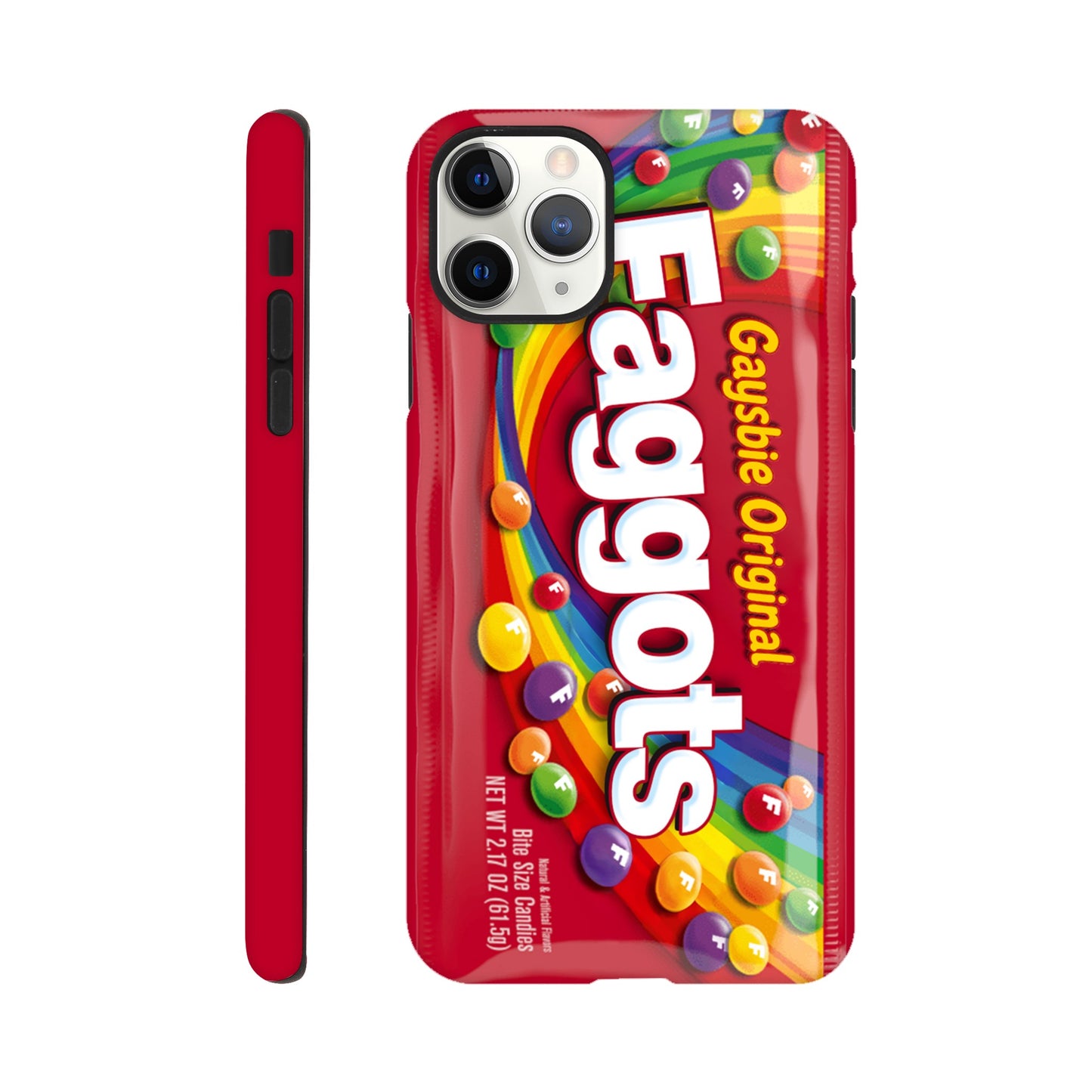 iPhone Case iPhone 11 Pro Max Faggots Skittles Tough iPhone Case ~ GAYSBIE PREMIUM MATERIALS