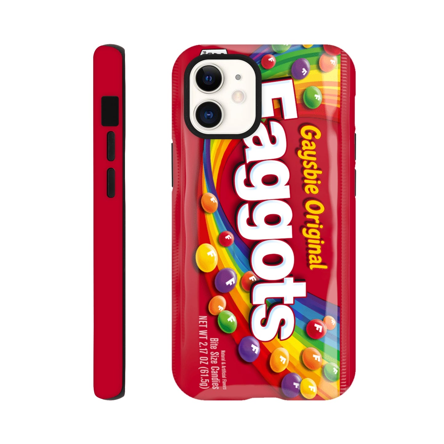 iPhone Case iPhone 12 Mini Faggots Skittles Tough iPhone Case ~ GAYSBIE PREMIUM MATERIALS