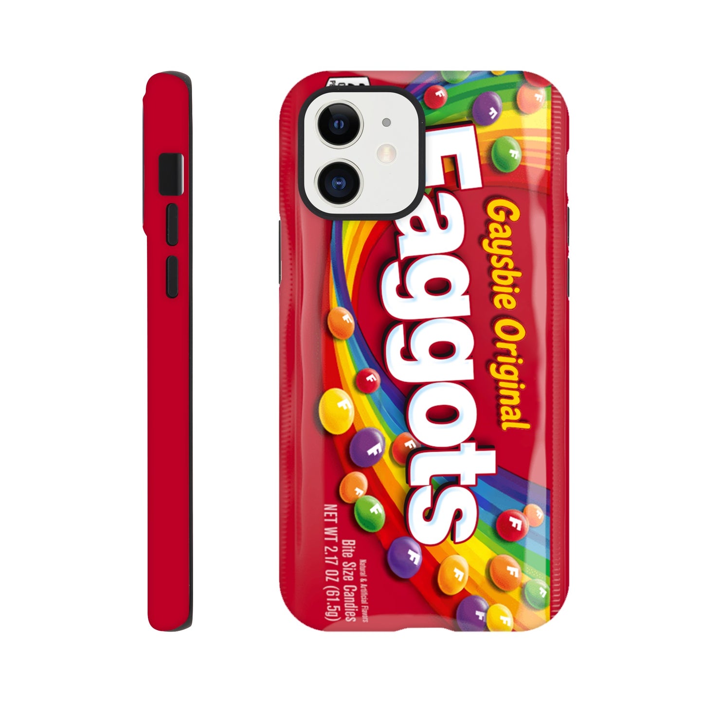 iPhone Case iPhone 12 Faggots Skittles Tough iPhone Case ~ GAYSBIE PREMIUM MATERIALS