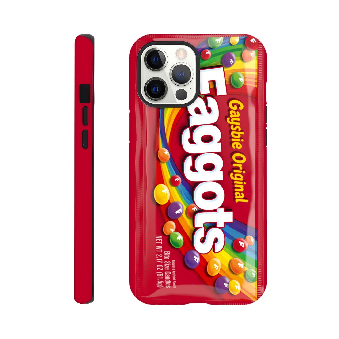 iPhone Case iPhone 12 Pro Max Faggots Skittles Tough iPhone Case ~ GAYSBIE PREMIUM MATERIALS