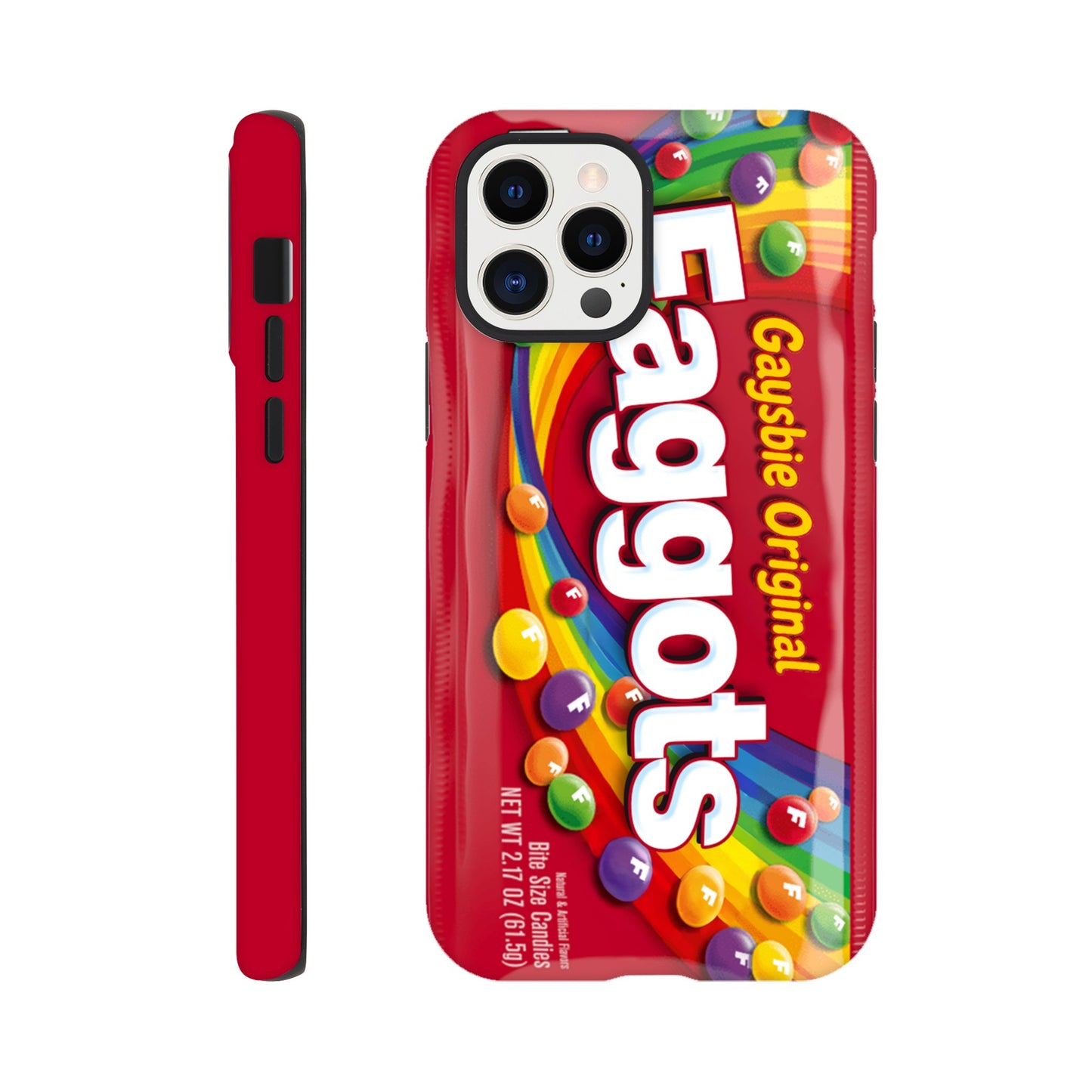 iPhone Case iPhone 12 Pro Faggots Skittles Tough iPhone Case ~ GAYSBIE PREMIUM MATERIALS