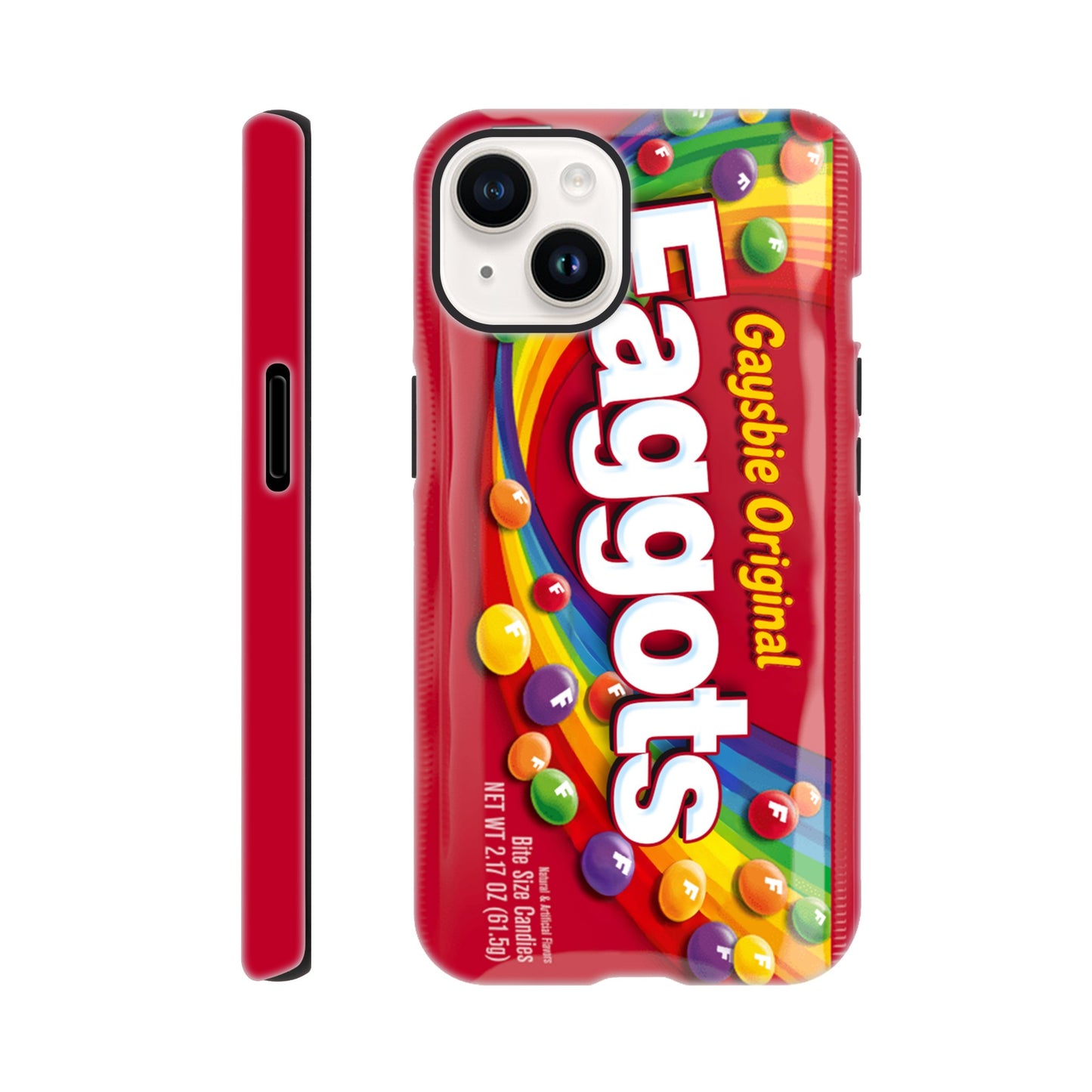 iPhone Case iPhone 14 Faggots Skittles Tough iPhone Case ~ GAYSBIE PREMIUM MATERIALS
