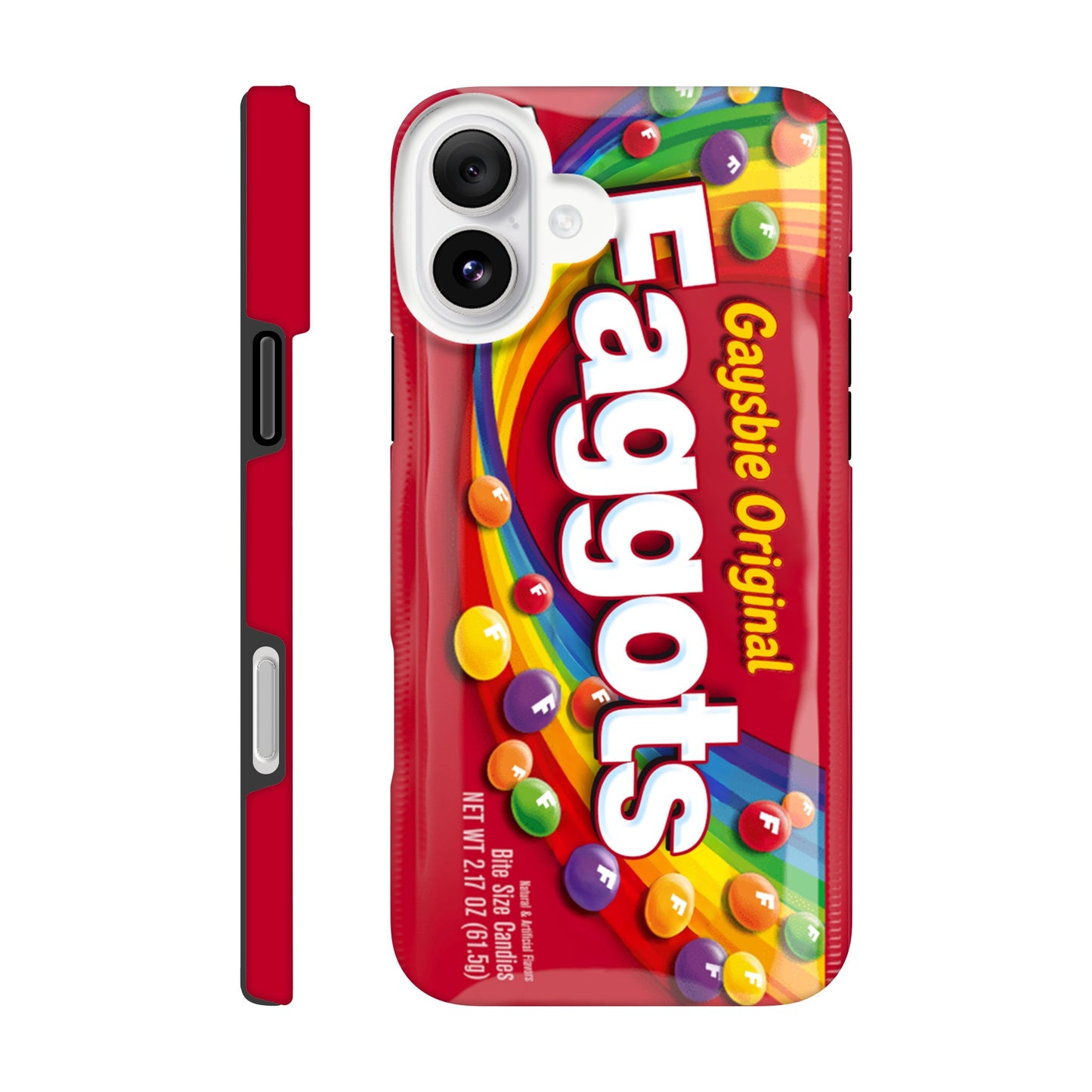 iPhone Case iPhone 16 Plus Faggots Skittles Tough iPhone Case ~ GAYSBIE PREMIUM MATERIALS