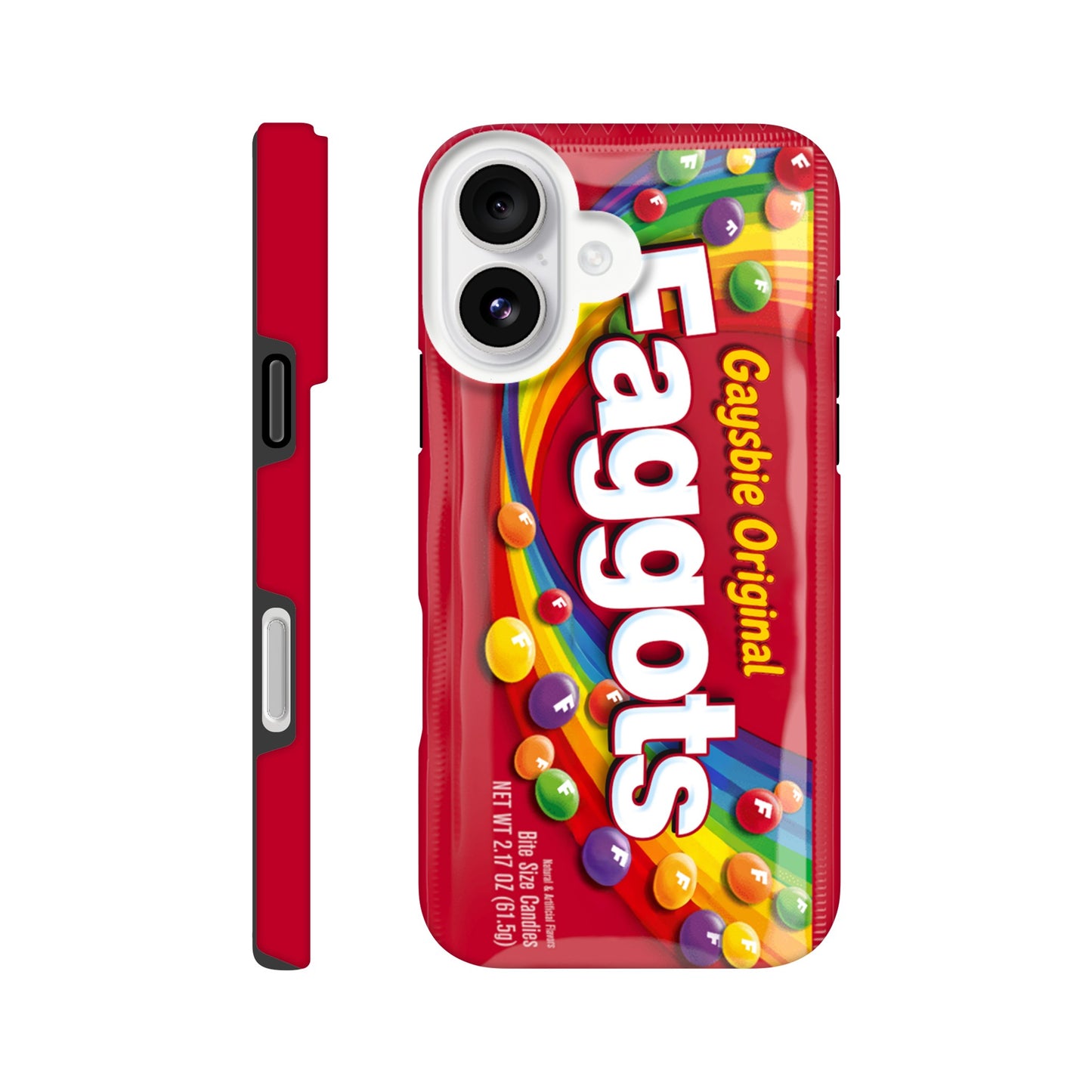 iPhone Case iPhone 16 Faggots Skittles Tough iPhone Case ~ GAYSBIE PREMIUM MATERIALS