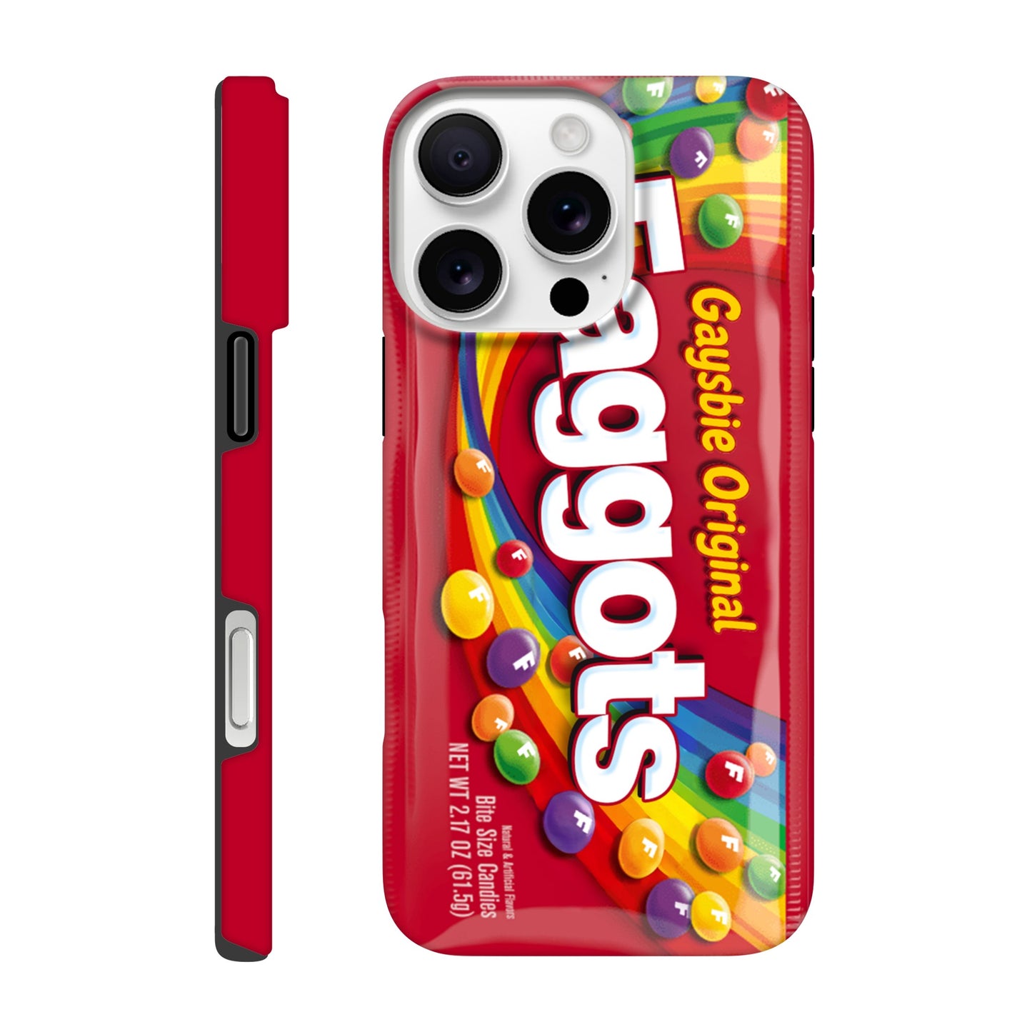 iPhone Case iPhone 16 Pro Max Faggots Skittles Tough iPhone Case ~ GAYSBIE PREMIUM MATERIALS