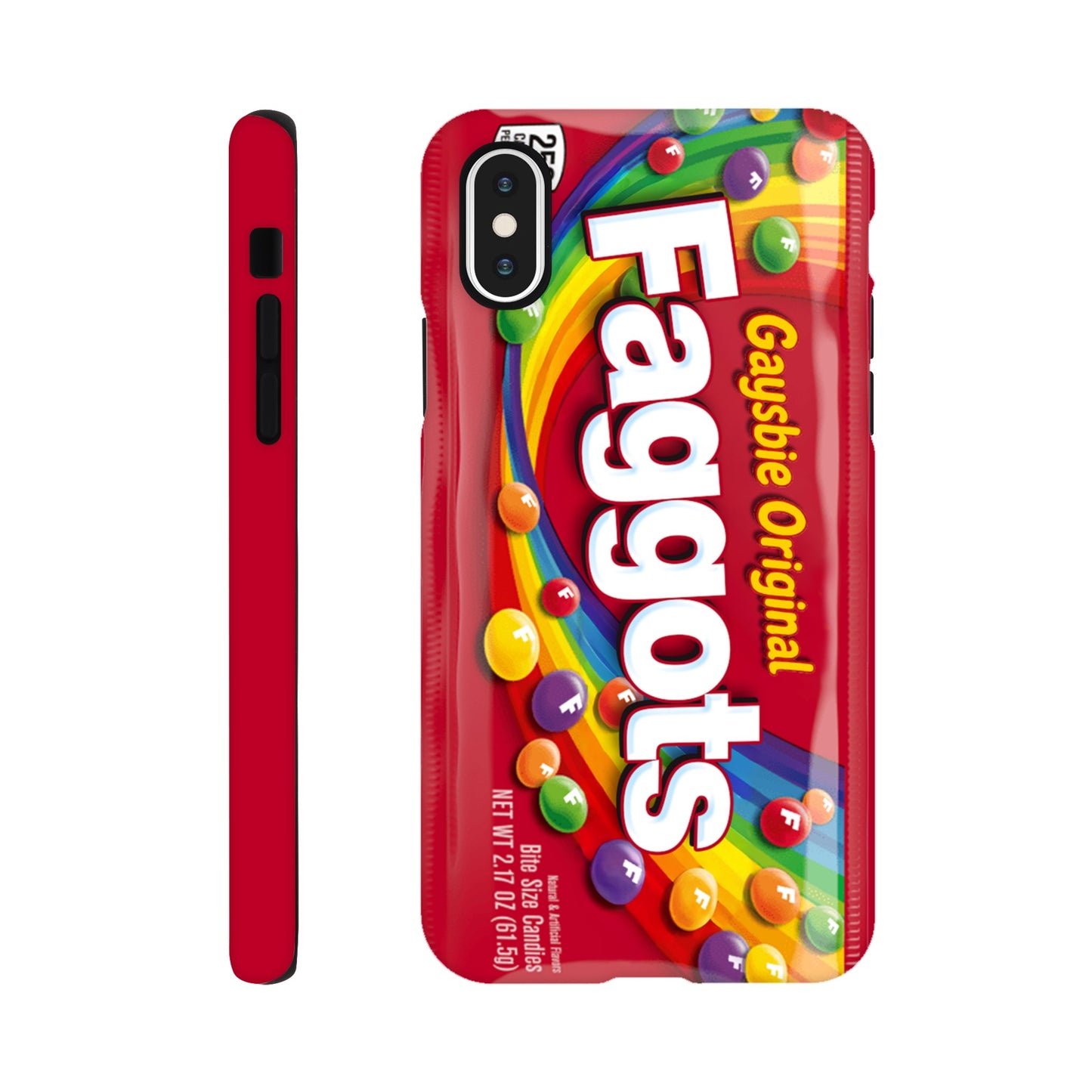 iPhone Case iPhone X Faggots Skittles Tough iPhone Case ~ GAYSBIE PREMIUM MATERIALS