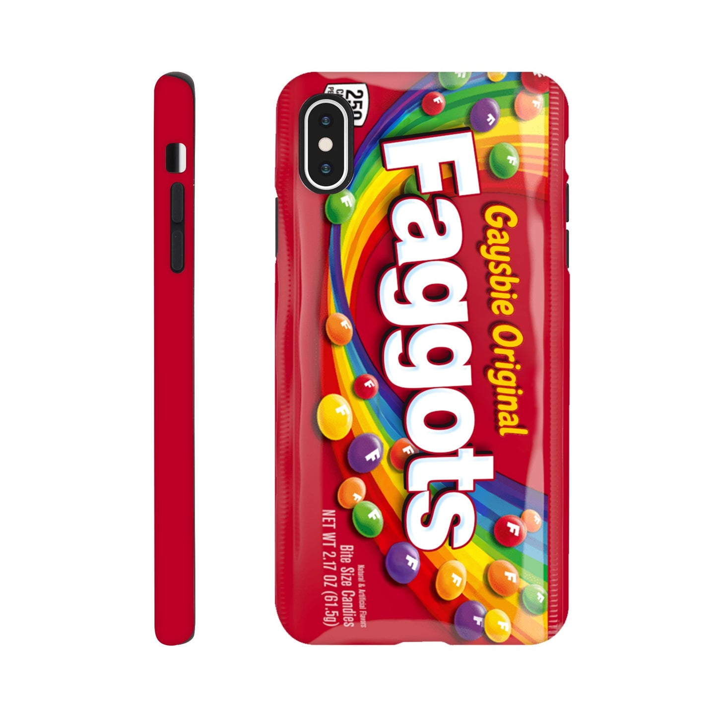 iPhone Case iPhone XS Max Faggots Skittles Tough iPhone Case ~ GAYSBIE PREMIUM MATERIALS