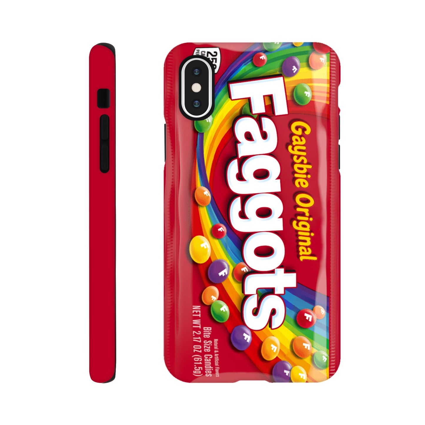 iPhone Case iPhone XS Faggots Skittles Tough iPhone Case ~ GAYSBIE PREMIUM MATERIALS