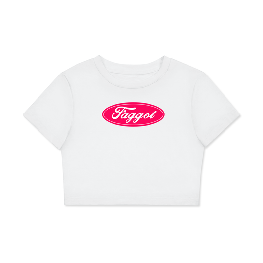 Crop Tee ICE / XS Fagoot Ford Logo Crop Tee ~ GAYSBIE PREMIUM MATERIALS