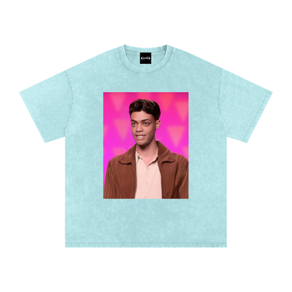 HEIDI GOODE Face Mash-Up Premium Oversized Tee ~ GAYSBIE