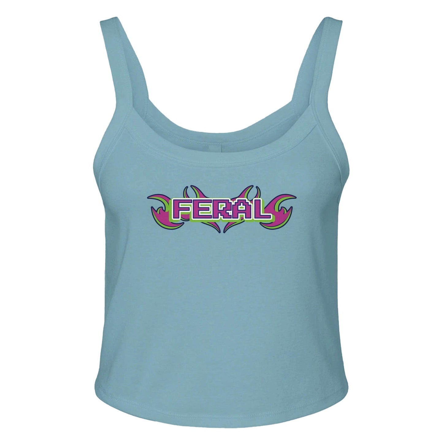 Ribbed Tank SKY / XS FERAL Baby Ribbed Tank ~ GAYSBIE PREMIUM MATERIALS