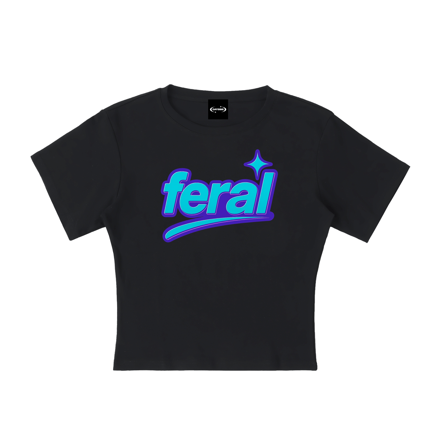 Baby Tee MIDNIGHT / S FERAL Baby Tee ~ GAYSBIE PREMIUM MATERIALS