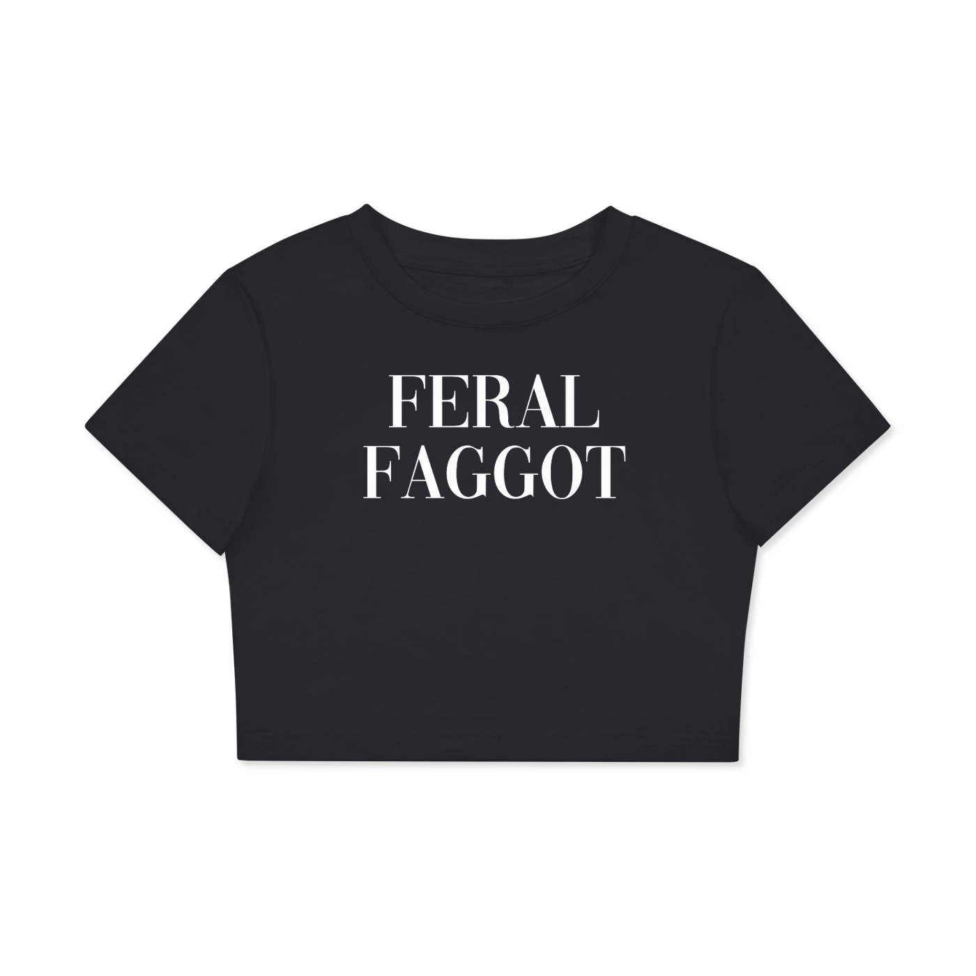 Black Beauty / XS FERAL FAGGOT Crop Tee ~ GAYSBIE ODMPOD