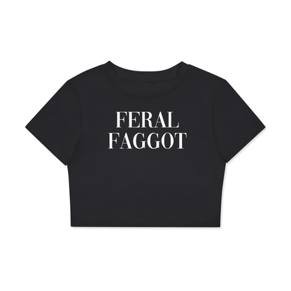 Black Beauty / XS FERAL FAGGOT Crop Tee ~ GAYSBIE ODMPOD