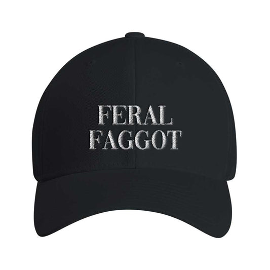 Caps MIDNIGHT / L-XL FERAL FAGGOT Embroidered Cap ~ GAYSBIE PREMIUM MATERIALS