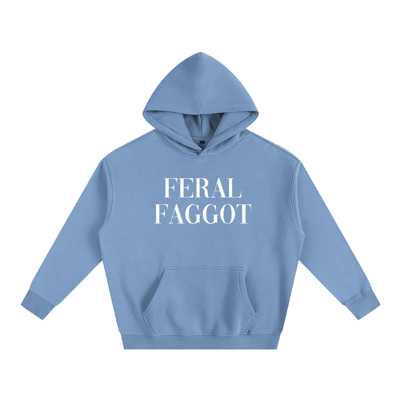 Medium Blue / S FERAL FAGGOT Heavy Fleece Hoodie ~ GAYSBIE ODMPOD