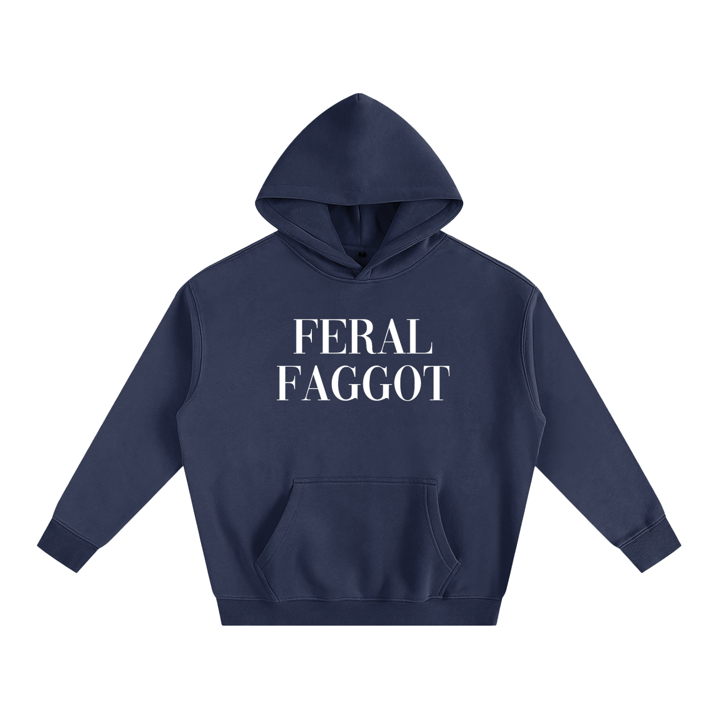 Navy Blue / S FERAL FAGGOT Heavy Fleece Hoodie ~ GAYSBIE ODMPOD