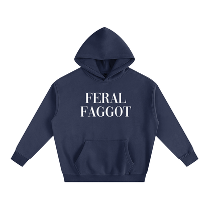 Navy Blue / S FERAL FAGGOT Heavy Fleece Hoodie ~ GAYSBIE ODMPOD