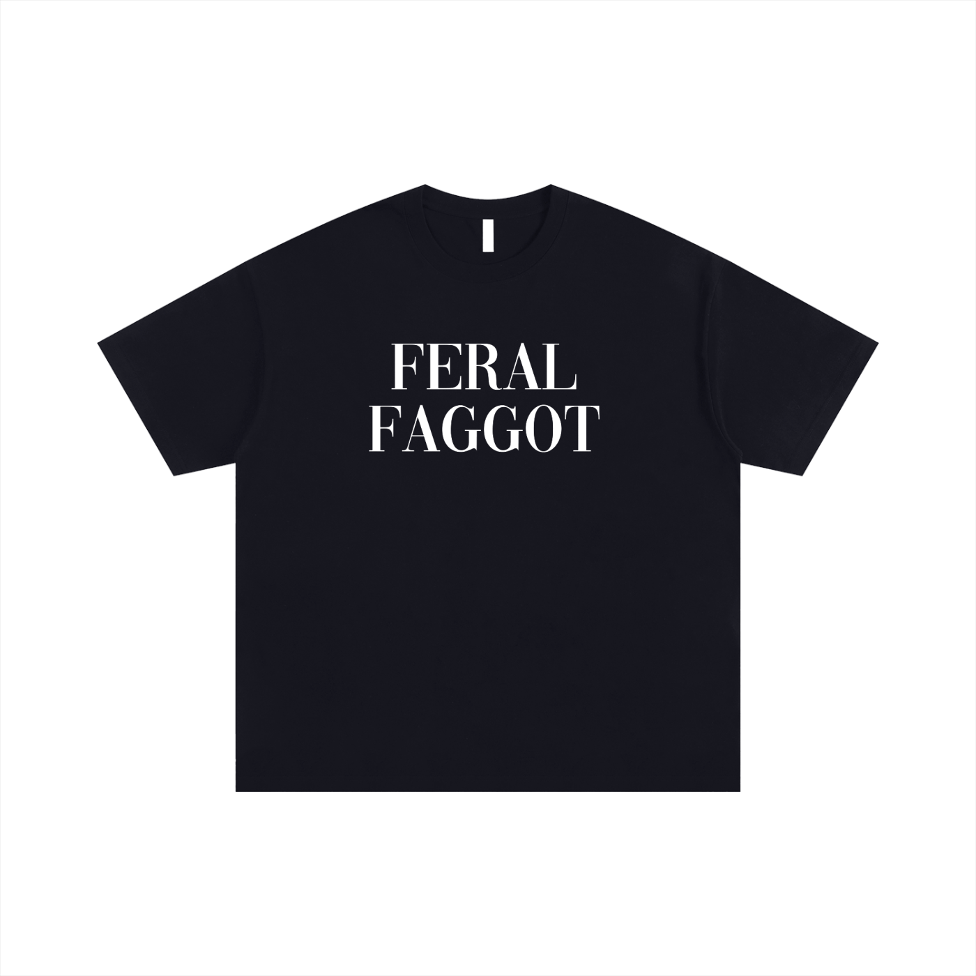 Black / S FERAL FAGGOT Oversize Signature Tee ~ GAYSBIE ODMPOD