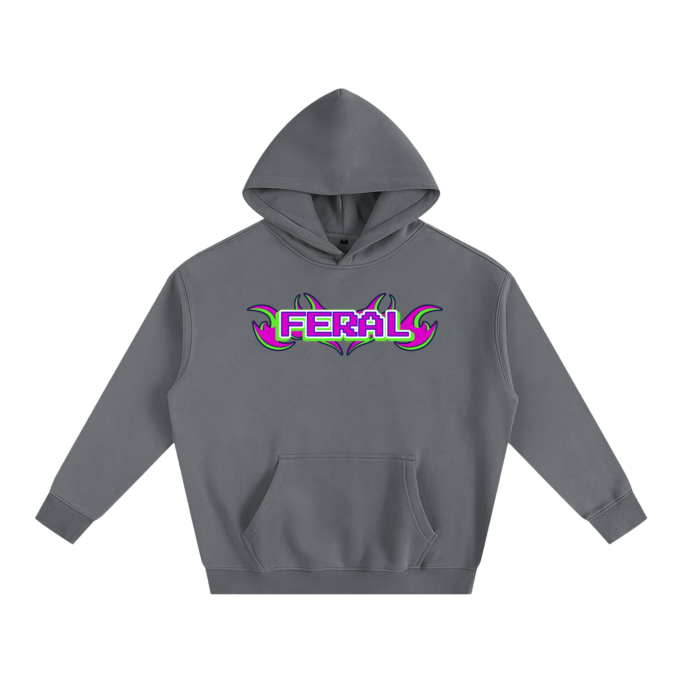 Gray / S FERAL Heavy Fleece Hoodie ~ GAYSBIE ODMPOD