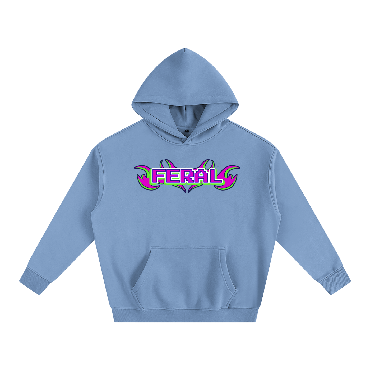 Medium Blue / S FERAL Heavy Fleece Hoodie ~ GAYSBIE ODMPOD