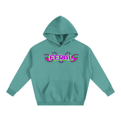 Medium Green / S FERAL Heavy Fleece Hoodie ~ GAYSBIE ODMPOD