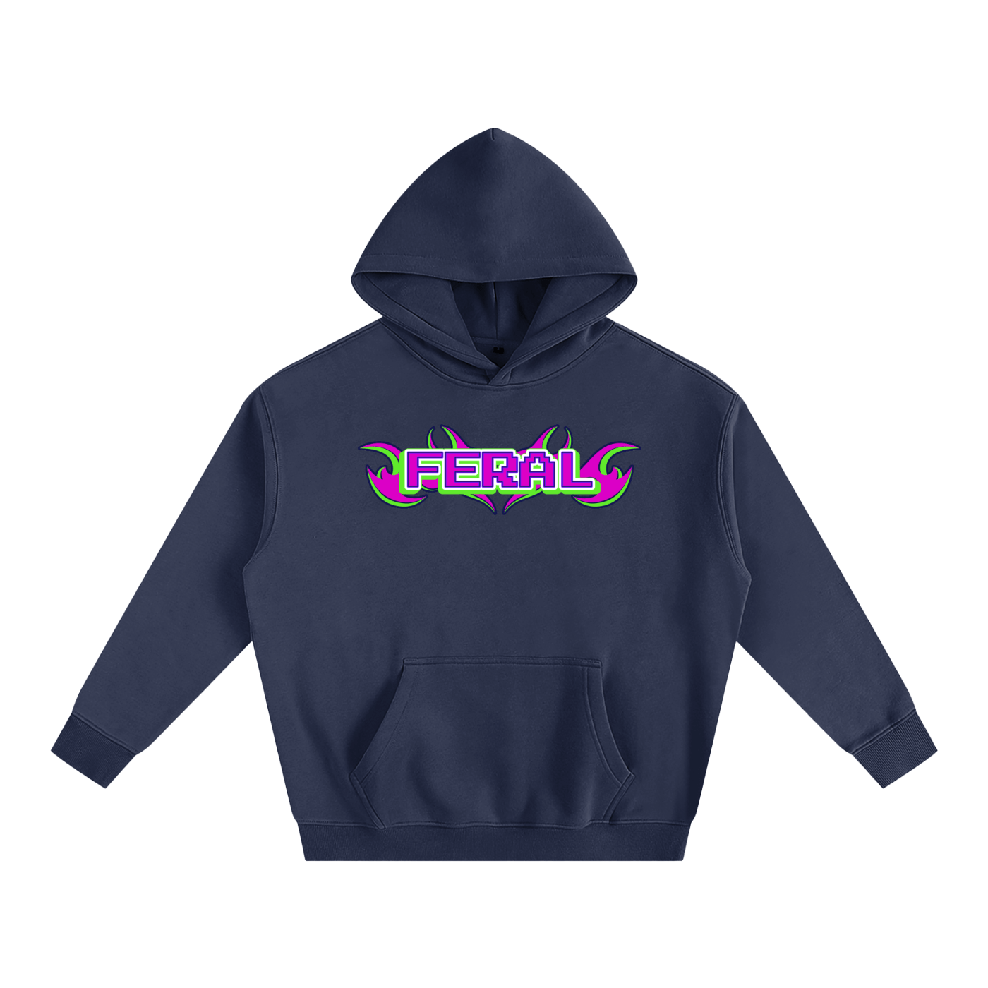 Navy Blue / S FERAL Heavy Fleece Hoodie ~ GAYSBIE ODMPOD