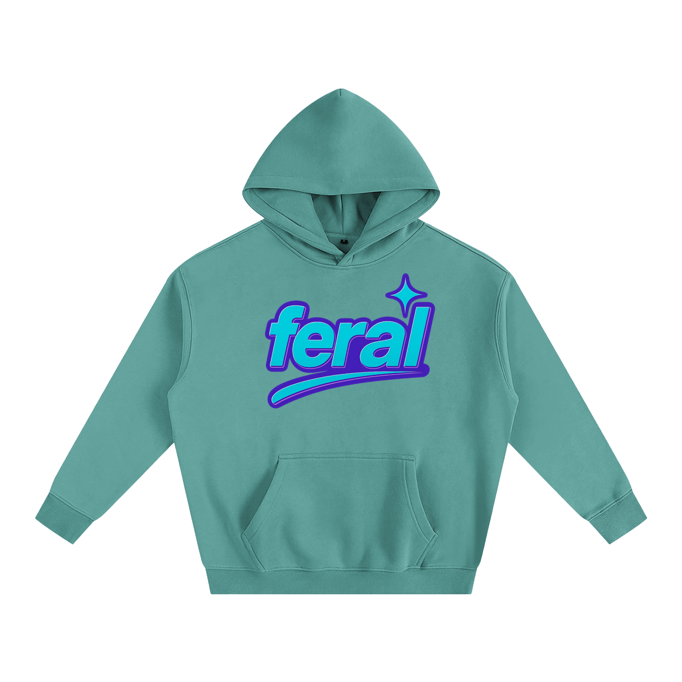 Premium Hood MINTY / S FERAL Heavy Fleece Hoodie ~ GAYSBIE PREMIUM MATERIALS