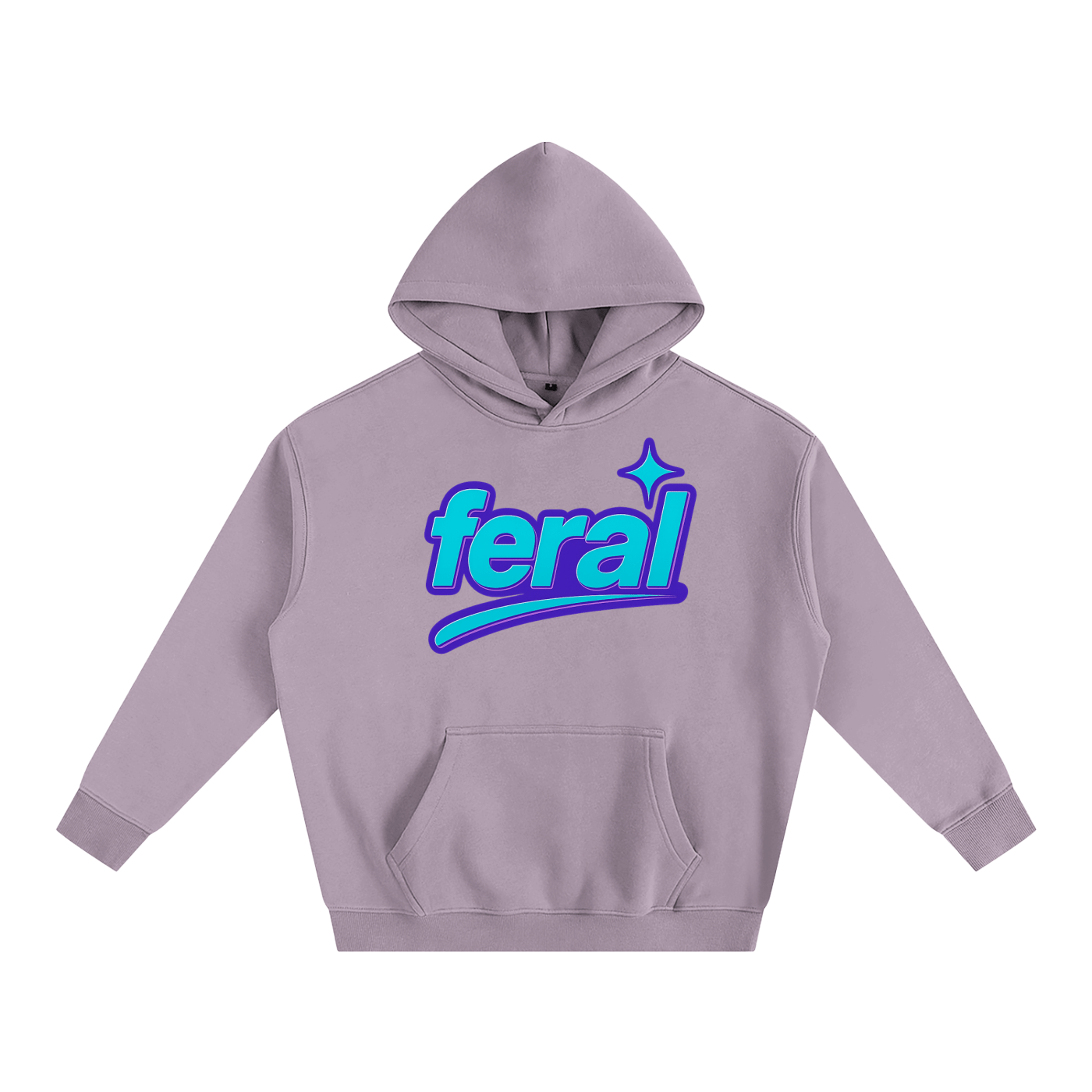 Premium Hood PLUM / S FERAL Heavy Fleece Hoodie ~ GAYSBIE PREMIUM MATERIALS
