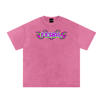 Oversize Tee BUBBLEGUM / S FERAL Y2K FLAME Premium Oversized Tee ~ GAYSBIE PREMIUM MATERIALS