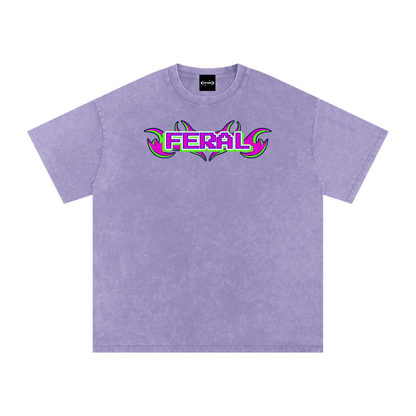 Oversize Tee LIGHT PURPLE / S FERAL Y2K FLAME Premium Oversized Tee ~ GAYSBIE PREMIUM MATERIALS