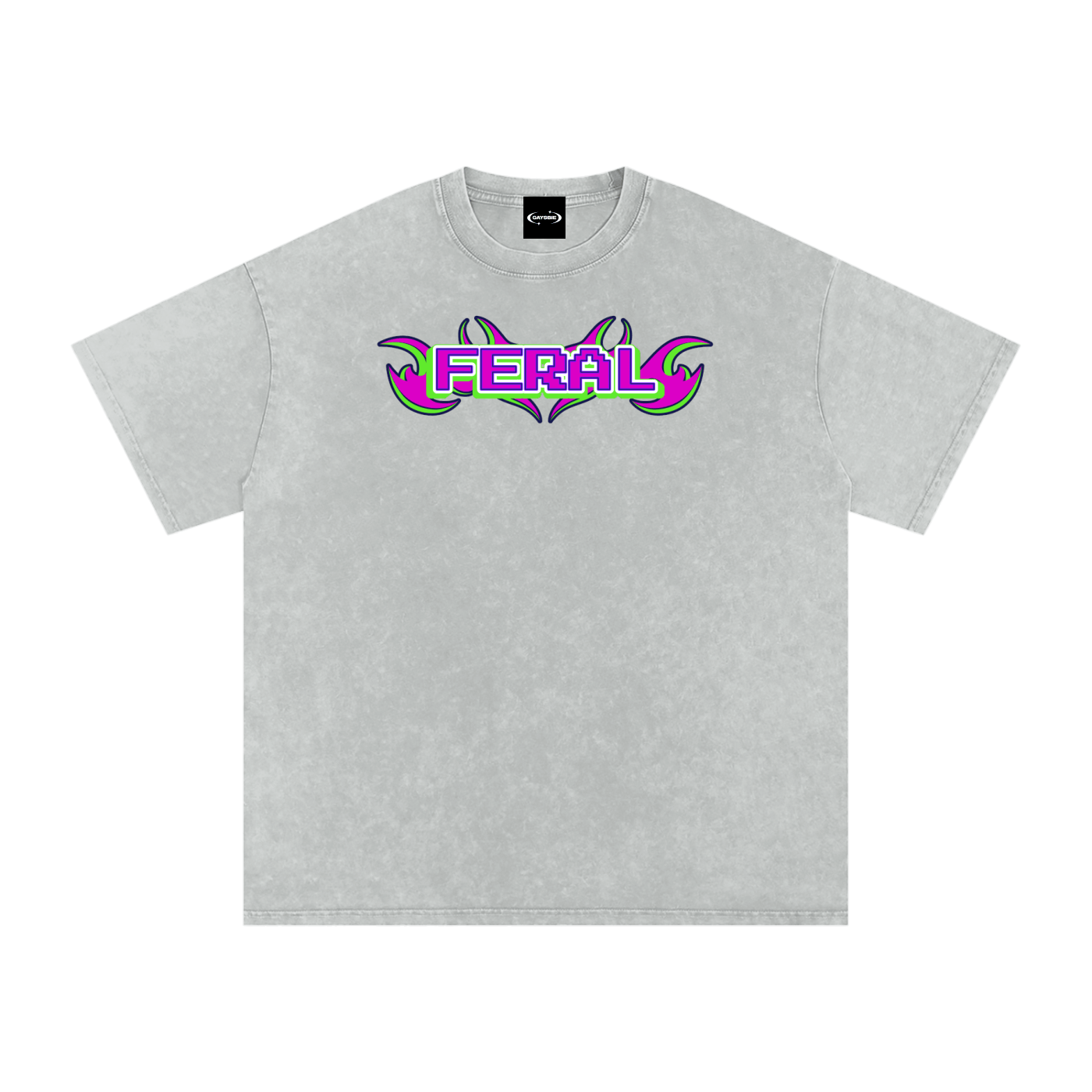 Oversize Tee STORM / S FERAL Y2K FLAME Premium Oversized Tee ~ GAYSBIE PREMIUM MATERIALS