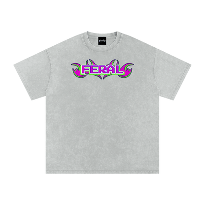 Oversize Tee STORM / S FERAL Y2K FLAME Premium Oversized Tee ~ GAYSBIE PREMIUM MATERIALS