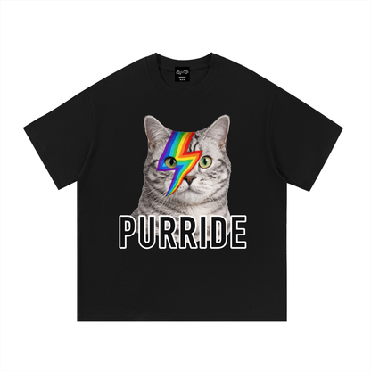 PURRRIDE Cat Pride Oversize Signature Tee ~ GAYSBIE