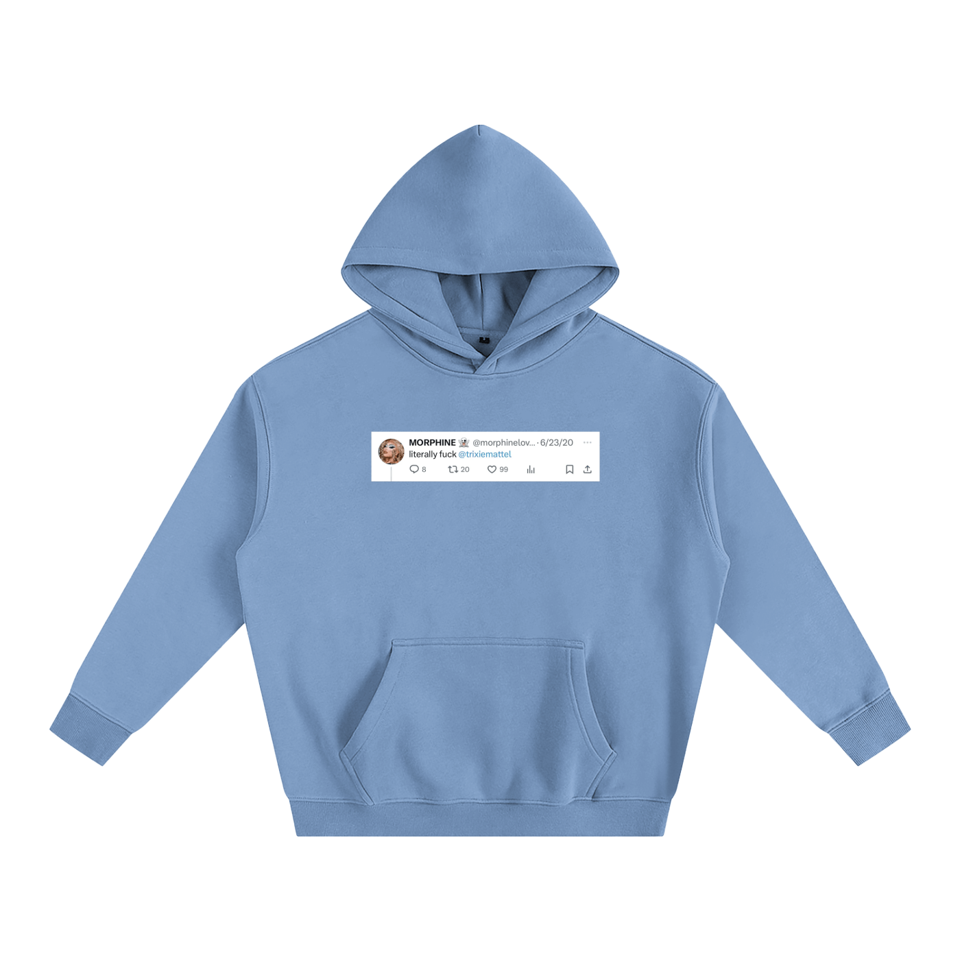 Premium Hood SKY / S Fuck Trixie Heavy Fleece Hoodie ~ GAYSBIE PREMIUM MATERIALS