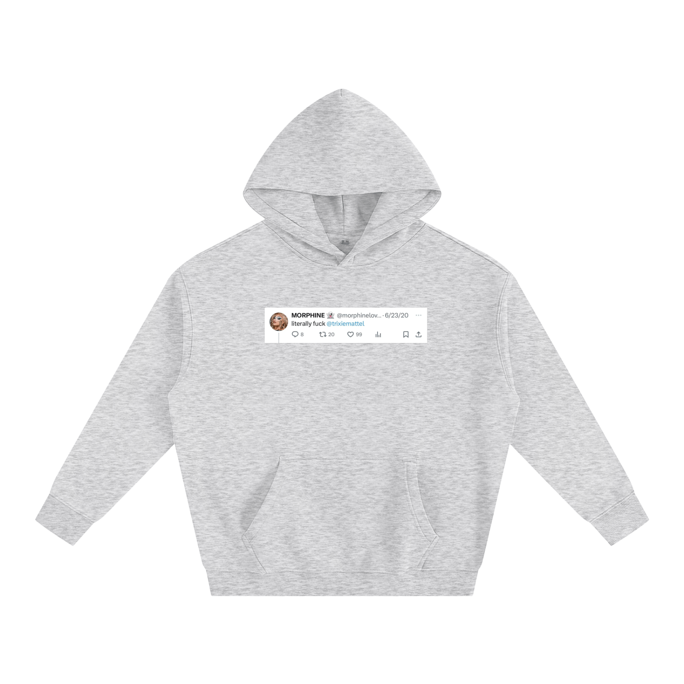Premium Hood STONE / S Fuck Trixie Heavy Fleece Hoodie ~ GAYSBIE PREMIUM MATERIALS