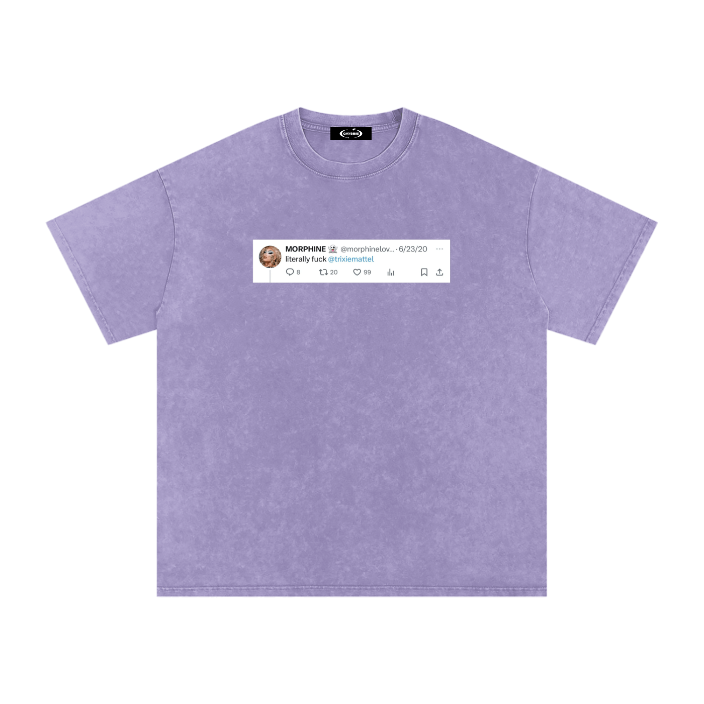 Oversize Tee LILAC / S Fuck Trixie Premium Overzized Tee ~ GAYBSIE PREMIUM MATERIALS