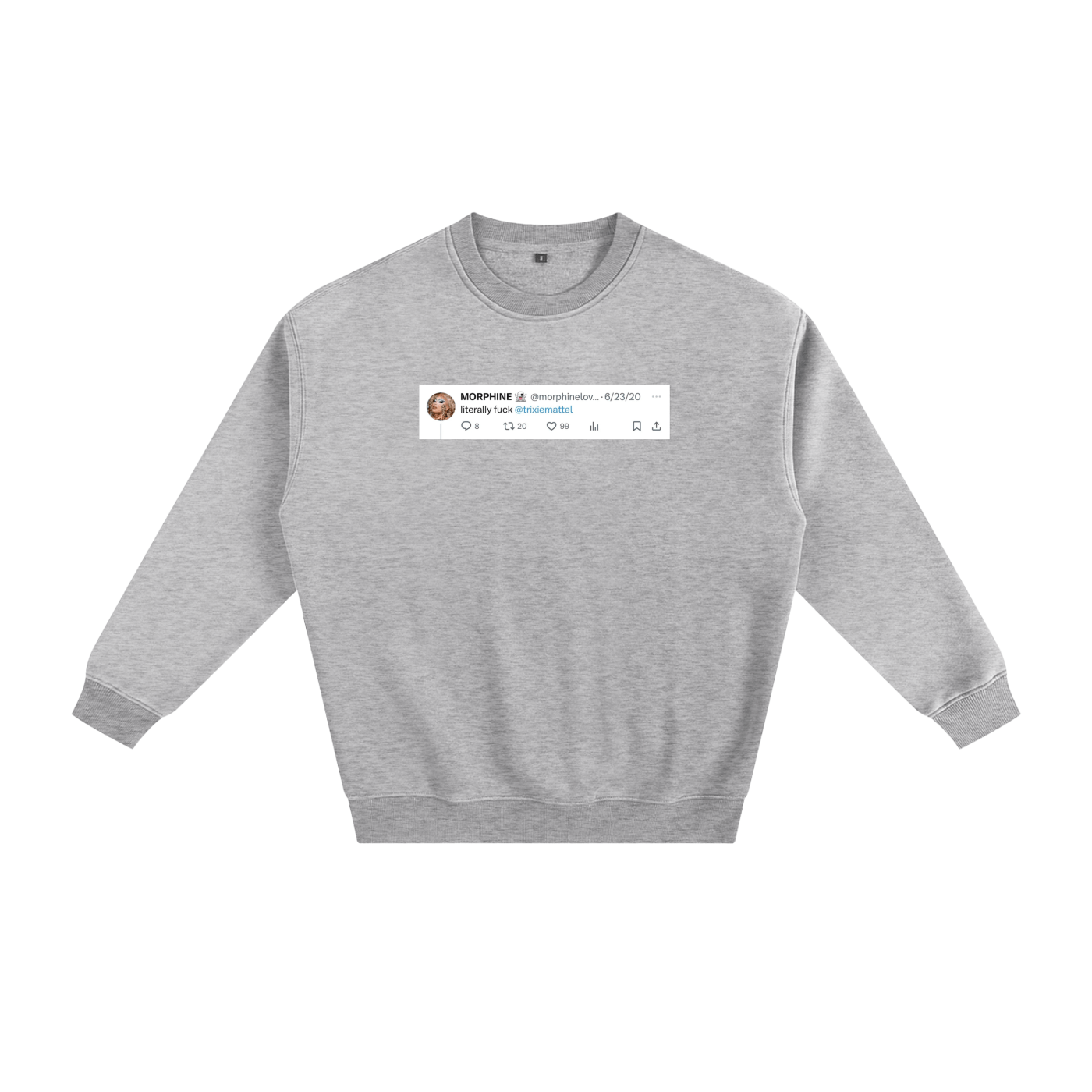 Premium Sweat STONE / S Fuck Trixie Thick Fleece Sweat ~ GAYBSIE PREMIUM MATERIALS