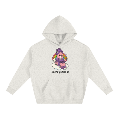Premium Hood OAT / S FUCKING OVER IT BEAR Heavy Fleece Hoodie ~ GAYSBIE PREMIUM MATERIALS