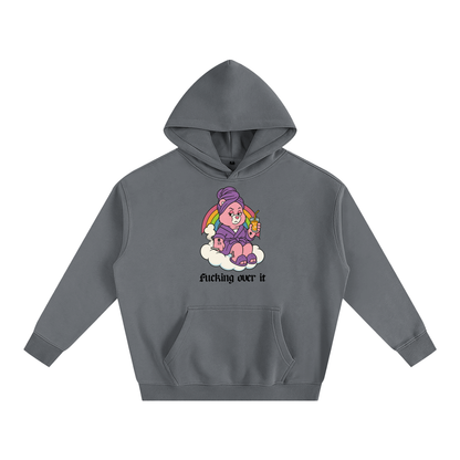 Premium Hood STORM / S FUCKING OVER IT BEAR Heavy Fleece Hoodie ~ GAYSBIE PREMIUM MATERIALS