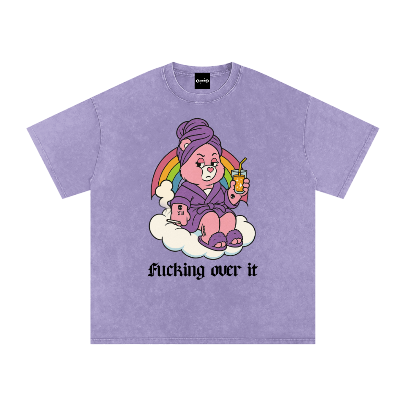 Oversize Tee GRAPE / S FUCKING OVER IT BEAR Premium Oversized Tee ~ GAYSBIE PREMIUM MATERIALS