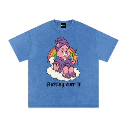 Oversize Tee OCEAN / S FUCKING OVER IT BEAR Premium Oversized Tee ~ GAYSBIE PREMIUM MATERIALS