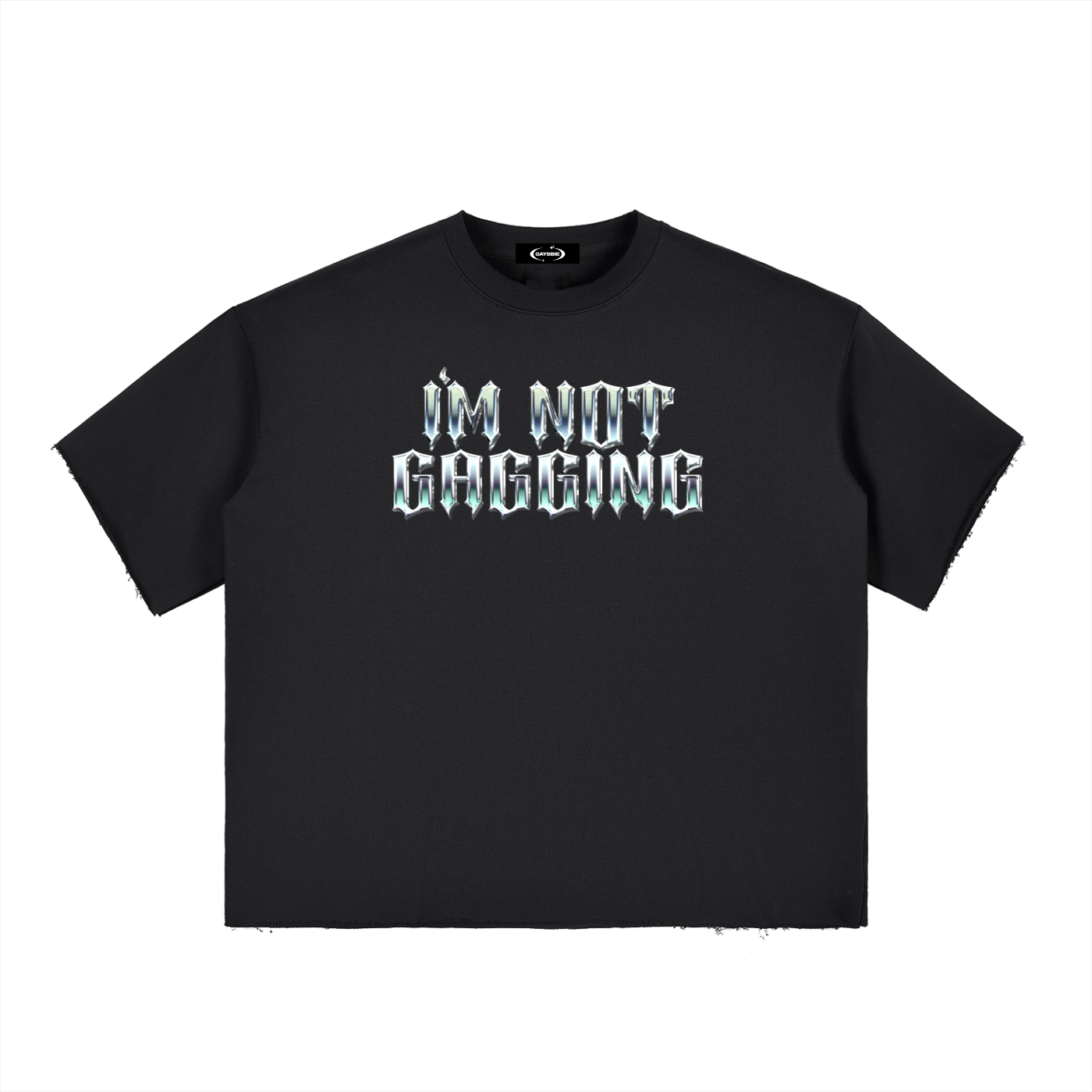 Boxy Tee MIDNGIHT / S GAGGING Heavy Boxy Raw-Edge Tee ~ GAYSBIE PREMIUM MATERIALS