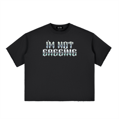 Boxy Tee MIDNGIHT / S GAGGING Heavy Boxy Raw-Edge Tee ~ GAYSBIE PREMIUM MATERIALS