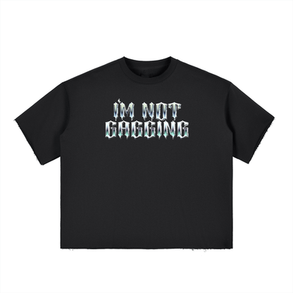 Boxy Tee GAGGING Heavy Boxy Raw-Edge Tee ~ GAYSBIE PREMIUM MATERIALS